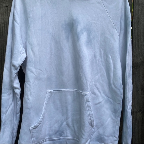 Free City women Hoodie Large Sweatshirt Top White Gray L - Picture 3 of 16